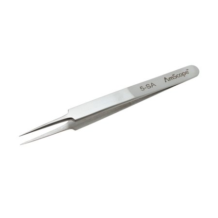AMSCOPE High Precision 4 1/4 in. Tapered Ultra Fine Point Tweezers TW-062